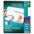 AVE11436 - Index Maker Clear Label Dividers, 5-Tab, Letter, White, 5 Sets/Pack