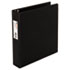UNV33411 - Suede Finish Vinyl Round Ring Binder With Label Holder, 1-1/2" Capacity, Black