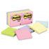 MMM654AST - Original Pads in Pastel Colors,3 x 3, Five Pastel Colors, 12 100-Sheet Pads/Pack