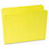 UNV16164 - Colored File Folders, 1/3 Cut Assorted, Two-Ply Top Tab, Letter, Yellow, 100/Box