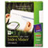 AVE11582 - 100% Recycled Index Maker Dividers, White 12-Tab, 11 x 8-1/2, 5 Sets/Pack