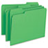 SMD12143 - File Folders, 1/3 Cut Top Tab, Letter, Green, 100/Box
