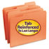 SMD12534 - File Folders, 1/3 Cut, Reinforced Top Tab, Letter, Orange, 100/Box