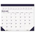HOD15045101 - Two-Color Refillable Monthly Desk Pad Calendar, 22 x 17, 2012