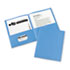 AVE47986 - Two-Pocket Portfolio, Embossed Paper, 30-Sheet Capacity, Light Blue, 25/Box