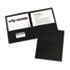 AVE47988 - Two-Pocket Embossed Paper Portfolio, 30-Sheet Capacity, Black, 25/Box