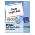 AVE5353 - Self-Adhesive Full-Sheet Shipping Labels for Copiers, 8-1/2 x 11, White, 100/Box