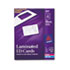 AVE5361 - Laminated Laser/Inkjet ID Cards, 2 1/4 x 3 1/2, White, 30/Box