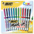 BICGPMUP12ASST - Mark-It Permanent Markers, Ultra-Fine Point, Assorted Colors, Dozen