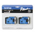 BRTTC34Z - TC Tape Cartridges for P-Touch Labelers, 3/8w, White on Black, 2/Pack