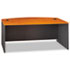 BSHWC72446 - 72"W Bow Front Desk Shell Series C Natural Cherry