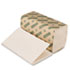 BWK12GREEN - Green Folded Towels, Single-Fold, Natural White, 9W x 10L, 268/Pack, 15/Carton