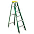 DADFS4006 - #592 Six-Foot Folding Fiberglass Step Ladder, Green/Black