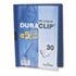 DBL220307 - Vinyl DuraClip Report Cover, Letter, Holds 30 Pages, Clear/Dark Blue