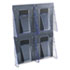 DEF56001 - Multi-Pocket Wall-Mount Literature Systems, 18-1/4w x 2-7/8d x 23-1/2h,Clear/BK