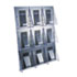 DEF56801 - Multi-Pocket Wall-Mount Literature Systems, 27-3/8w x 2-7/8d x 35-1/4h, Clear/BK