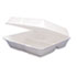 DRC95HT3 - Carryout Food Container, Foam Hinged 3-Compartment, 9-1/2 x 9-1/4 x 3, 200/Ctn