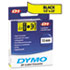 DYM45018 - D1 Standard Tape Cartridge for Dymo Label Makers, 1/2in x 23ft, Black on Yellow
