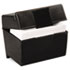 ESS01461 - Plastic Index Card Flip Top File Box Holds 400 4 x 6 Cards, Matte Black