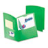 ESS5062560 - Contour Two-Pocket Recycled Paper Folder, 100-Sheet Capacity, Green