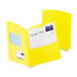 ESS5062570 - Contour Two-Pocket Recycled Paper Folder,  100-Sheet Capacity, Yellow