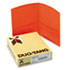 ESS5062580 - Contour Two-Pocket Recycled Paper Folder, 100-Sheet Capacity, Orange