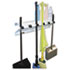 EXC3336WHT2 - The Clincher Mop & Broom Holder, 34"w x 5.5"d x 7.5"h, White Gloss, Each