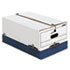FEL0001203 - Liberty Max Strength Storage Box, Legal, White/Blue, 4/Carton