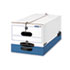 FEL00012 - Liberty Max Strength Storage Box, Legal, 15 x 24 x 10, White/Blue, 12/Carton