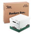 FEL07241 - R-Kive Max Storage Box, Letter/Legal, Locking Lid, White/Green, 12/Carton