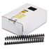 FEL52327 - Plastic Comb Bindings, 5/8" Diameter, 120 Sheet Capacity, Black, 100 Combs/Pack