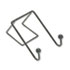 FEL75510 - Partition Additions Wire Double-Garment Hook, 4 x 6, Black