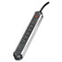 FEL99089 - Seven-Outlet Power Strip, 125V, 12ft Cord, 14-1/4 x 2-1/8 x 1-3/4, Black/Silver