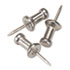 GEMCPAL3 - Aluminum Head Push Pins, Aluminum, Silver, 3/8", 100/Box