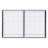 HOD51007 - Lesson Plan Book, Embossed Leather-Like Cover, 11 x 8-1/2, Blue