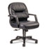 HON2092SR11T - Leather 2090 Pillow-Soft Series Managerial Mid-Back Swivel/Tilt Chair, Black