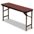 ICE55284 - Premium Wood Laminate Folding Table, Rectangular, 72w x 18d x 29h, Mahogany