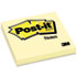 MMM654YW - Original Notes, 3 x 3, Canary Yellow, 12 100-Sheet Pads/Pack