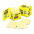 MMM67512SSCP - Super Sticky Notes, 4 x 4, Lined, Canary Yellow, 12 90-Sheet Pads/Pack