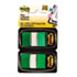 MMM680GN12 - Marking Flags in Dispensers, Green, 50 Flags/Dispenser, 12 Dispensers/Pack
