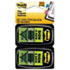 MMM680SD2 - Arrow Message 1" Flags, "Sign and Date", Green, 2 50-Flag Dispensers/Pack