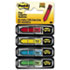 MMM684SH - Arrow Message 1/2" Flags, "Sign Here", 4 Colors w/Dispensers, 120/Pack