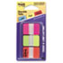 MMM686PGO - Durable File Tabs, 1 x 1 1/2, Assorted Fluorescent Colors, 66/Pack