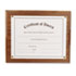 NUD18812M - Award-A-Plaque Document Holder, Acrylic/Plastic, 10-1/2 x 13, Oak