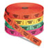 PMC59002 - Admit One Single Ticket Roll, Numbered, Assorted, 2000 Tickets/Roll