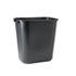RCP295600BK - Deskside Plastic Wastebasket, Rectangular, 7 gal, Black