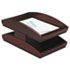 ROL19260 - Executive Woodline II Front Loading Letter Desk Tray, Two Tier, Wood, Mahogany