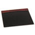 ROL81769 - Mahogany Wood and Black Faux Leather Desk Pad, 23 7/8 x 19 7/8 x 11/16