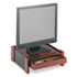 ROL81776 - Monitor Stand, Drawer/Cord Organizer, 14 1/2 x 13 1/2 x 5 1/8, Black/Mahogany