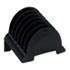 RUB86023 - Plastic Incline Sorter, Three Sections, 9 5/8 x 6 1/2 x 7 3/8, Black